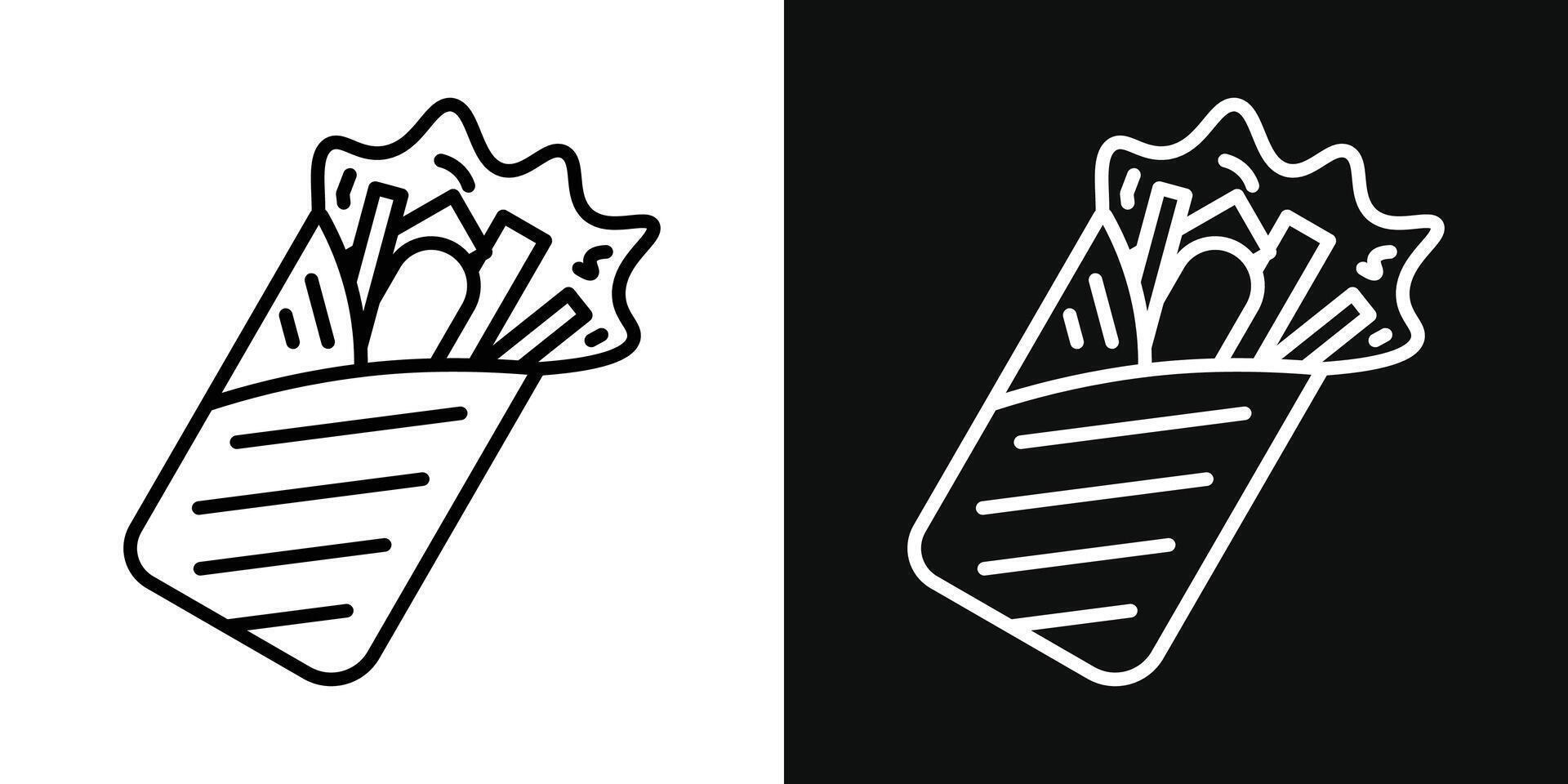 shawarma vector icono