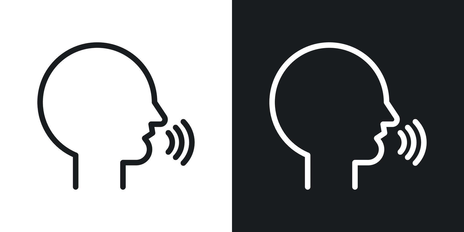 Voice recognition icon vector