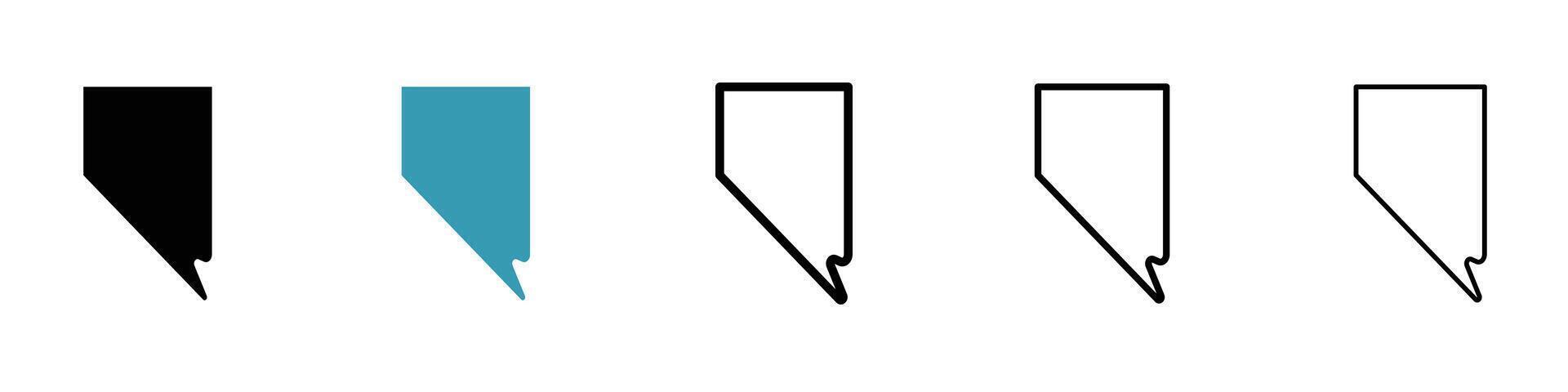Nevada map icon vector