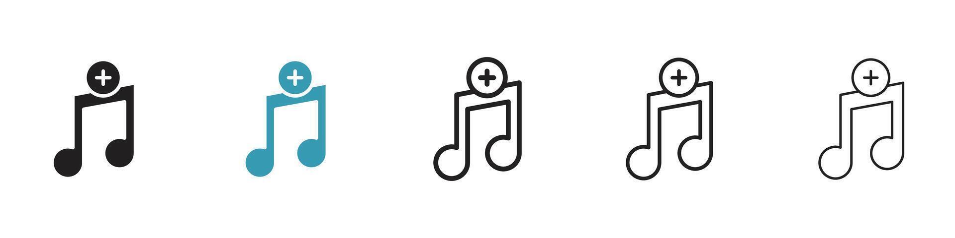 añadir música icono vector