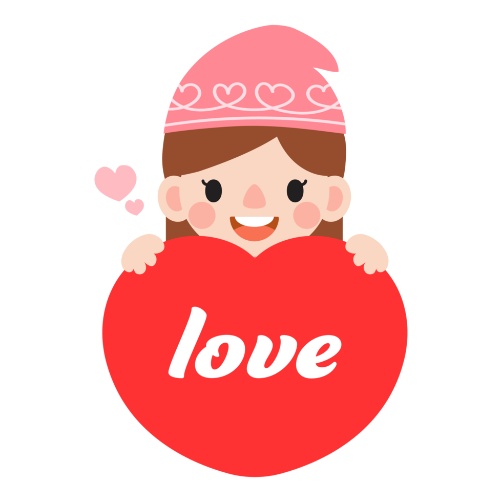 gnomos San Valentín día con corazones clipart, gnomos amar, dulce gnomos para enamorado día. romántico enamorado gnomo png