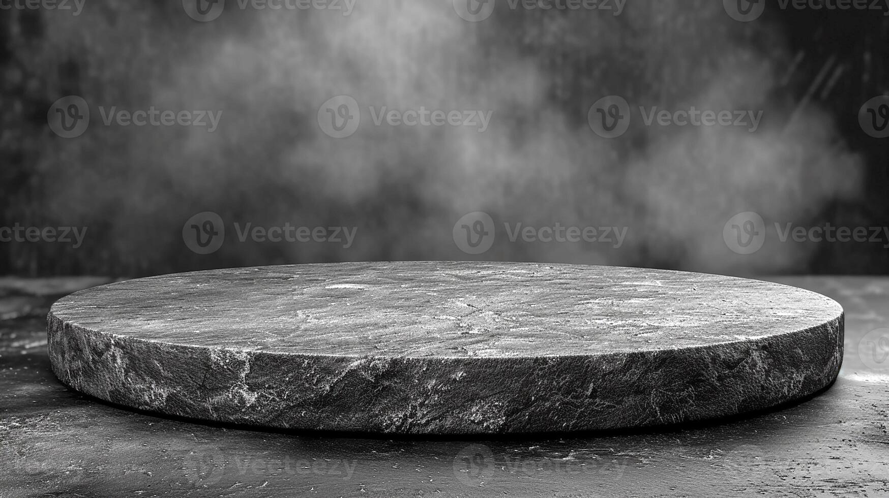 AI generated a black and white photo of a marble table