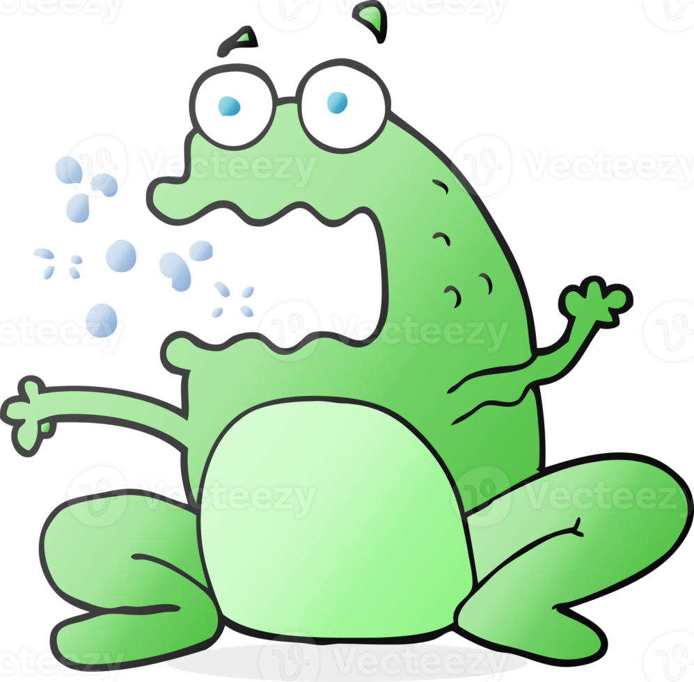 cartoon burping frog png