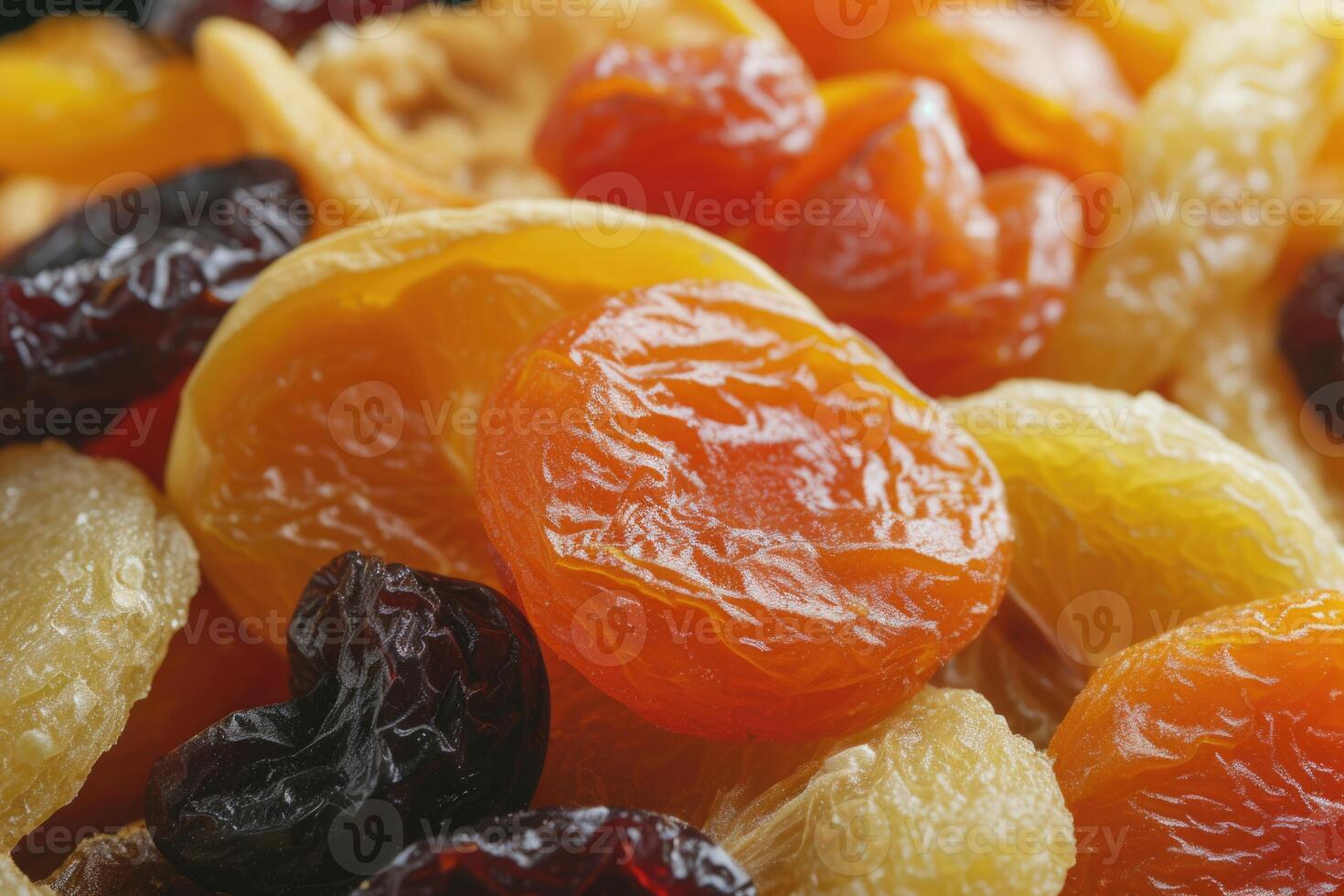 AI generated Mix of Dried Fruits Close-Up photo