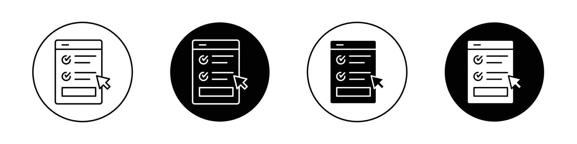 en línea examen prueba icono vector