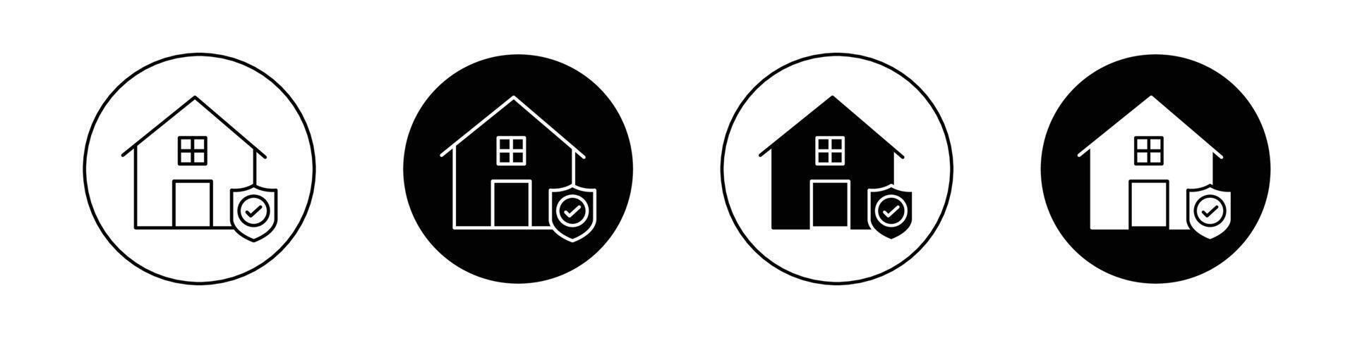 seguro hogar icono vector