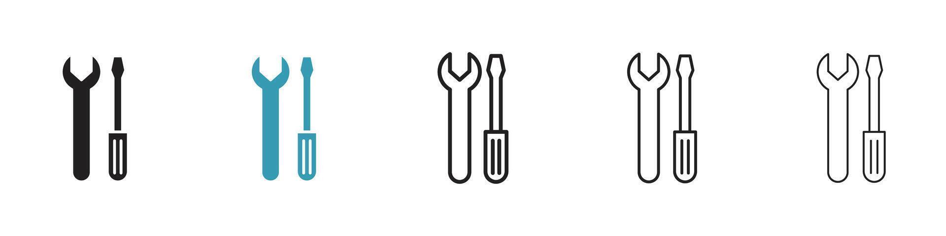 Repair tools icon vector