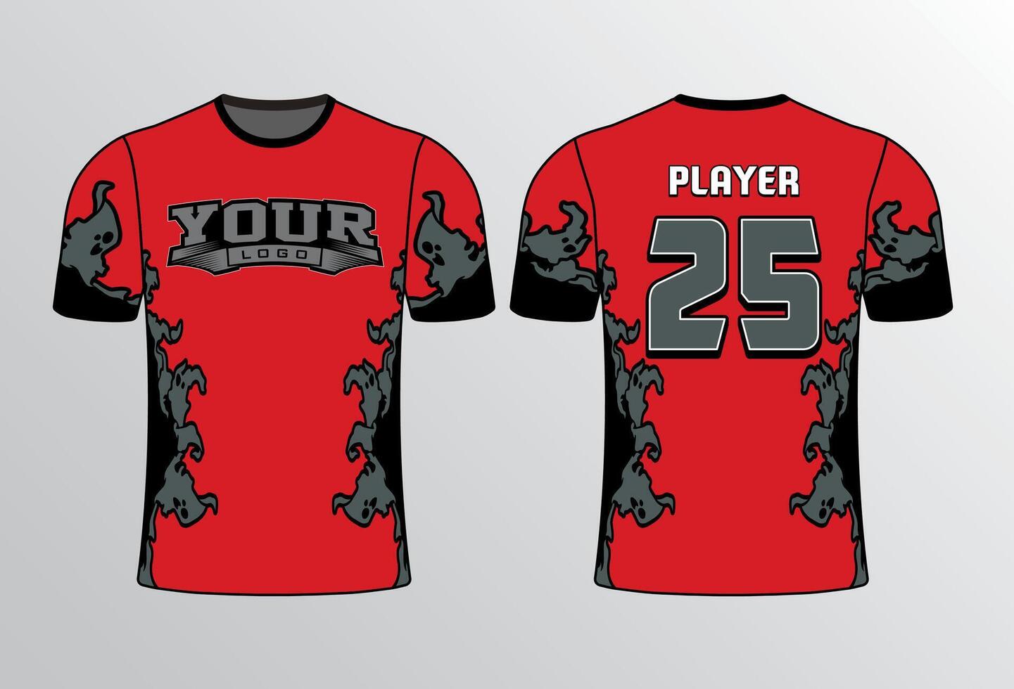 All sports team jersey design with an elegant edgy and wild look for all your casual, fashion and sportswear vector