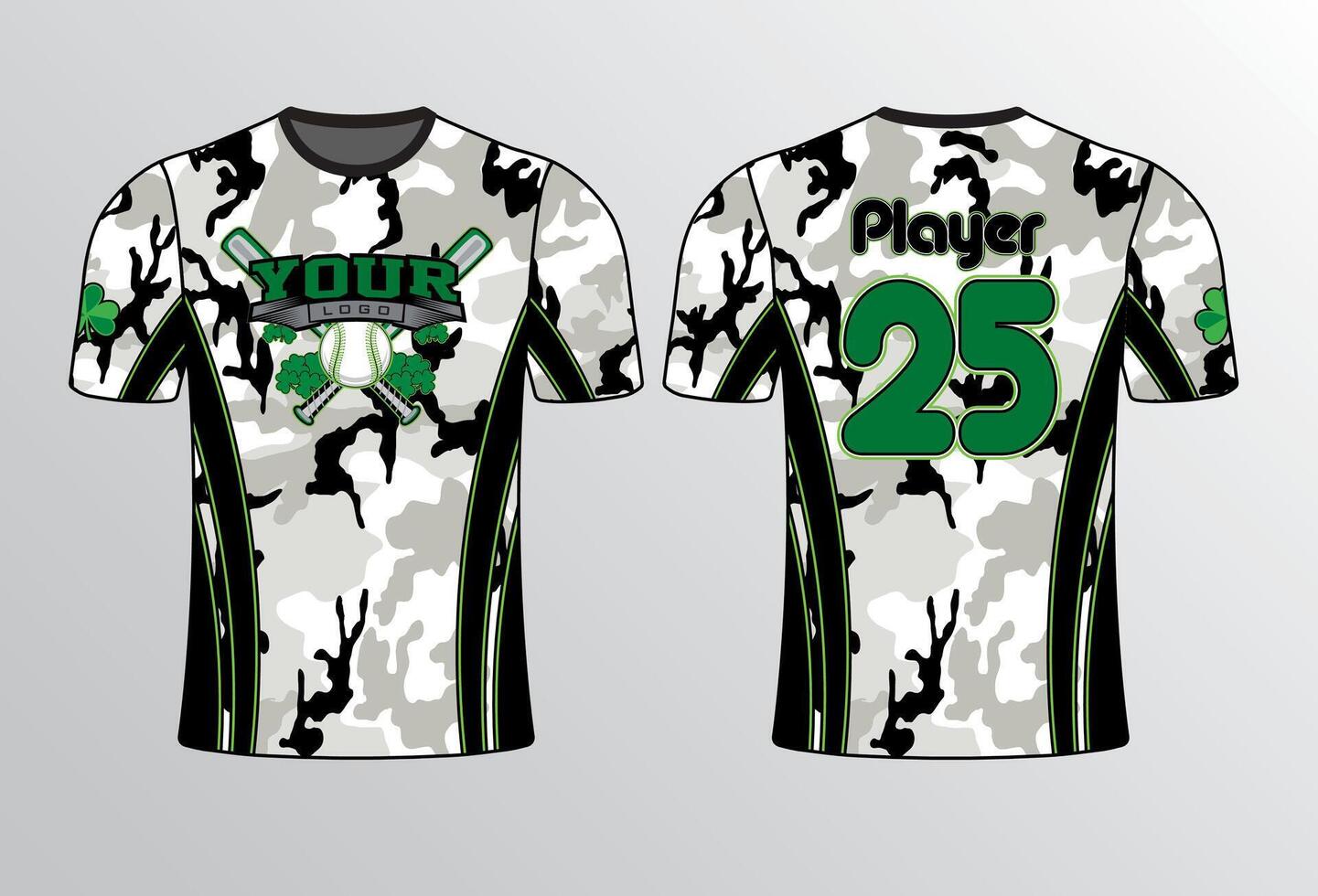All sports team jersey design with an elegant edgy and wild look for all your casual, fashion and sportswear vector