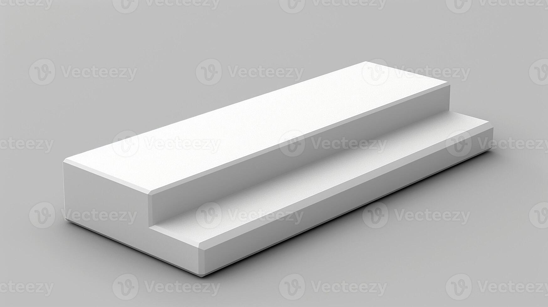 AI generated a white box with a white surface on a gray background photo