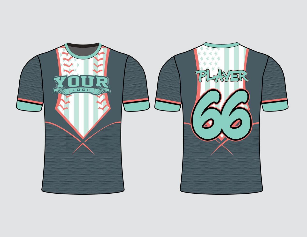 All sports team jersey design with an elegant edgy and wild look for all your casual, fashion and sportswear vector