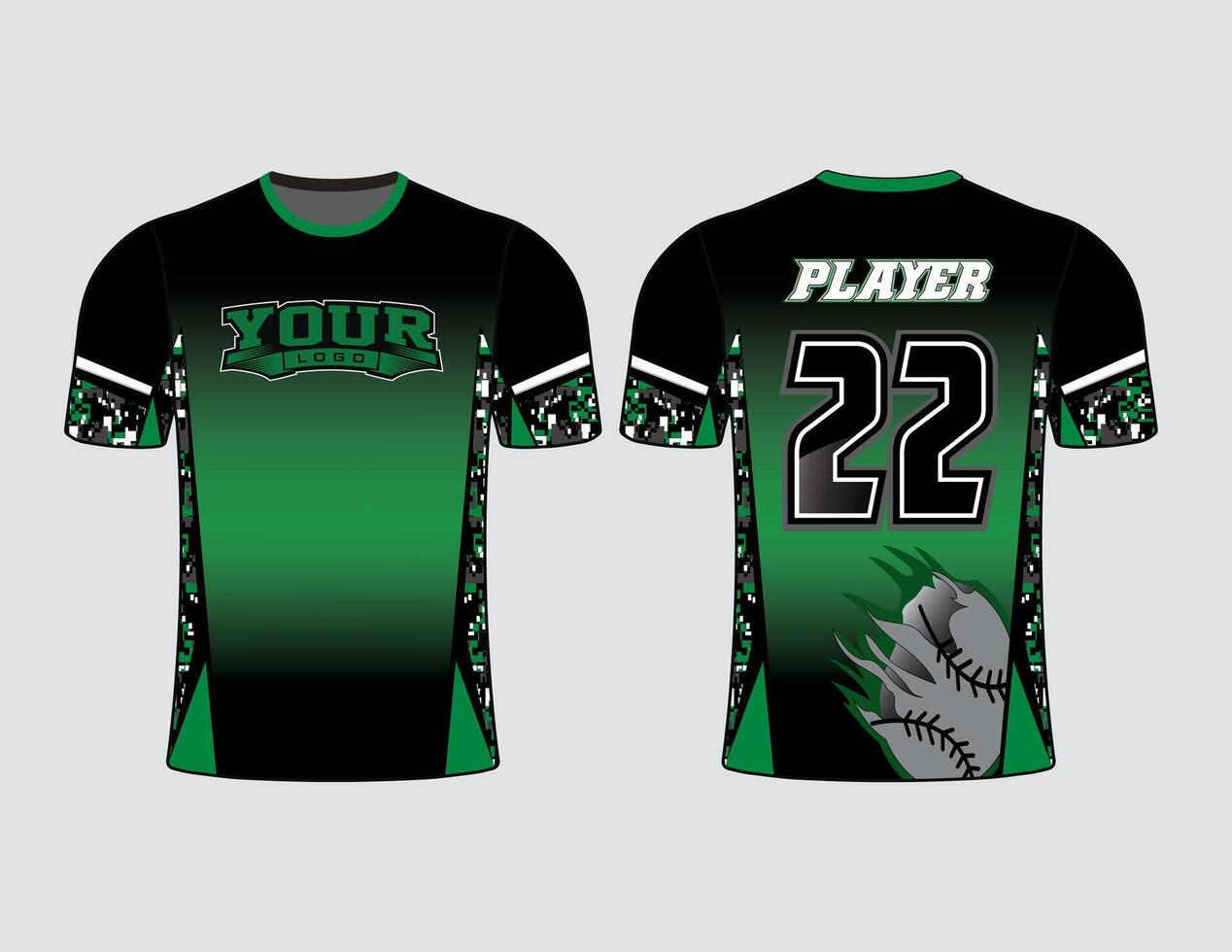 All sports team jersey design with an elegant edgy and wild look for all your casual, fashion and sportswear vector