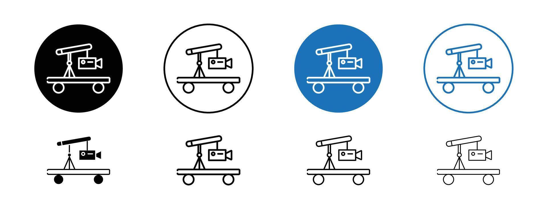 Camera crane icon vector