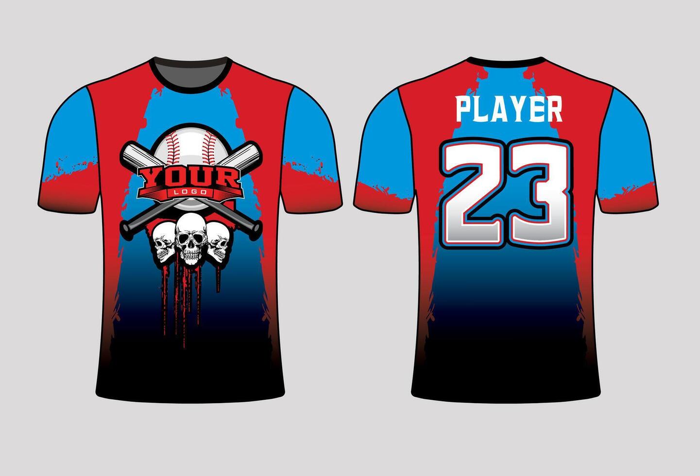 All sports team jersey design with an elegant edgy and wild look for all your casual, fashion and sportswear vector