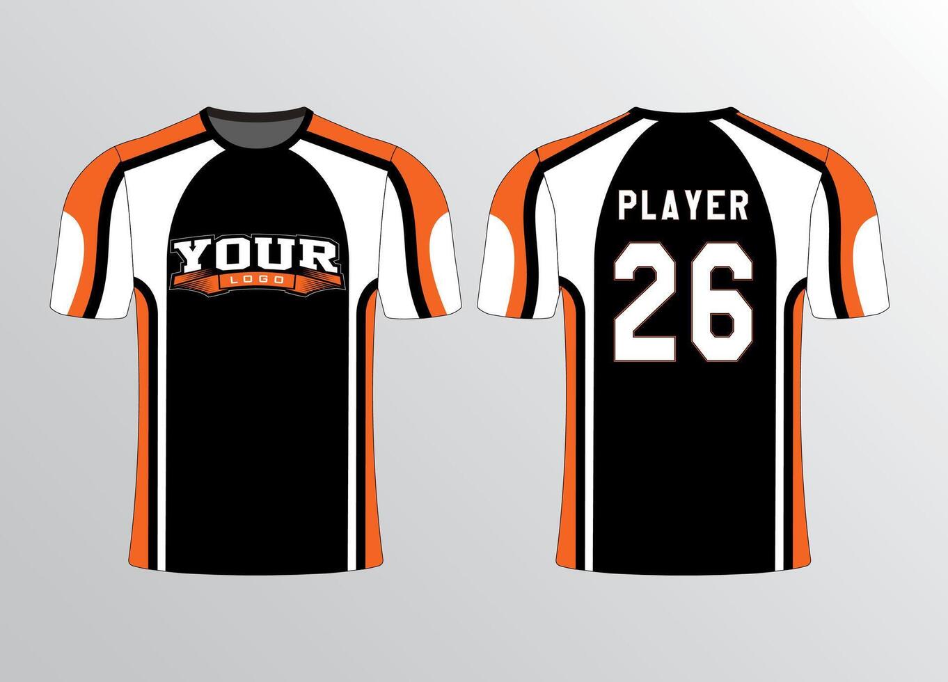 Sports gear template mockup perfect fit for all sports. The designs that go on casual wear, shirts, fashions apparel, and all kinds of team uniform vector