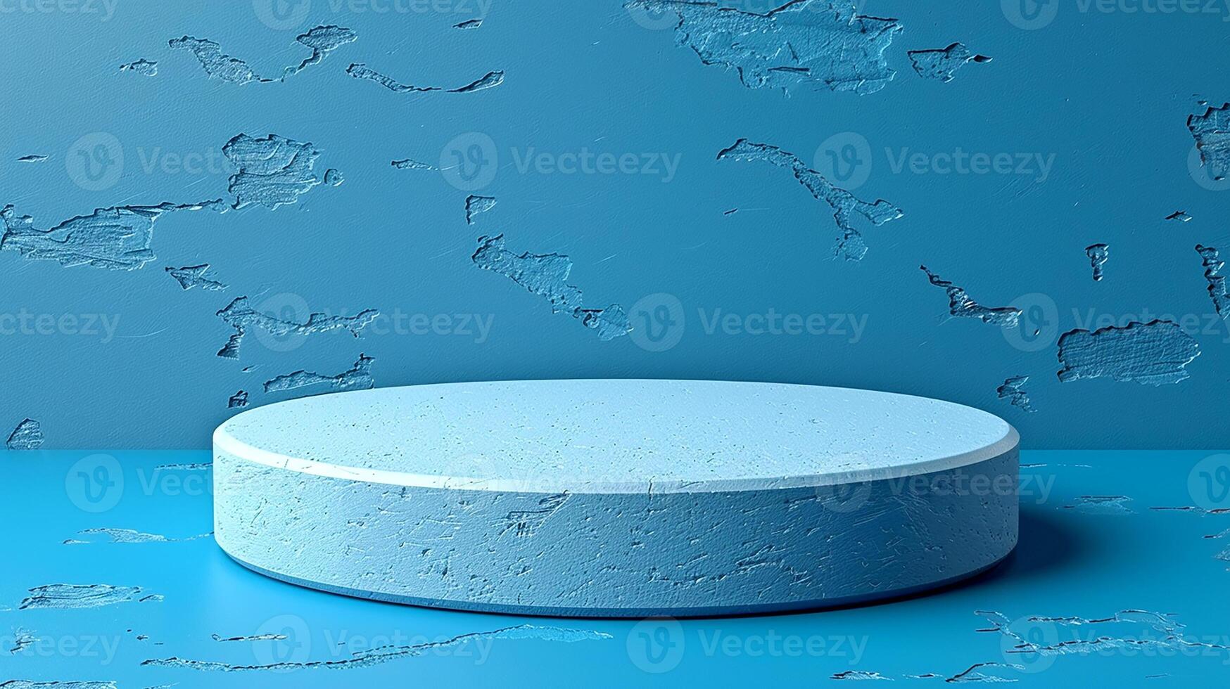 AI generated a round white object on a blue background photo