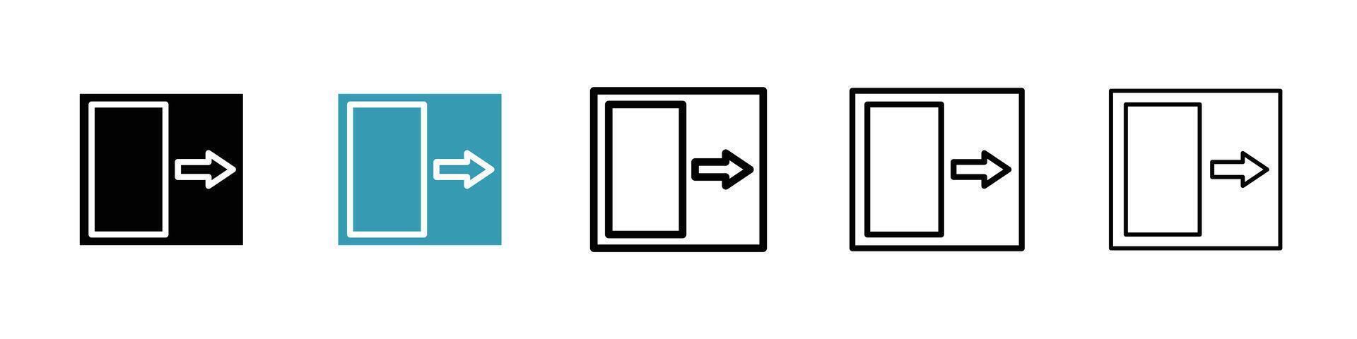 corredizo puerta icono vector