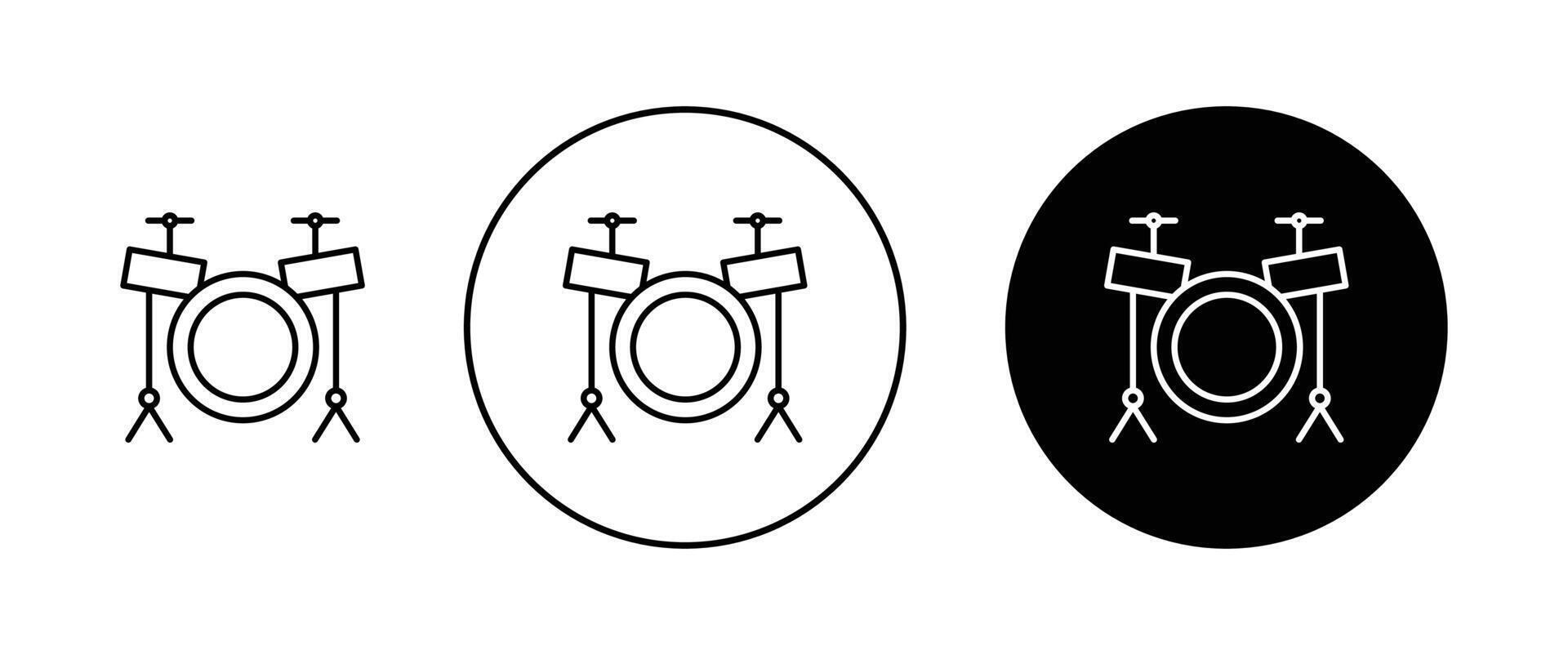 Drum set icon vector