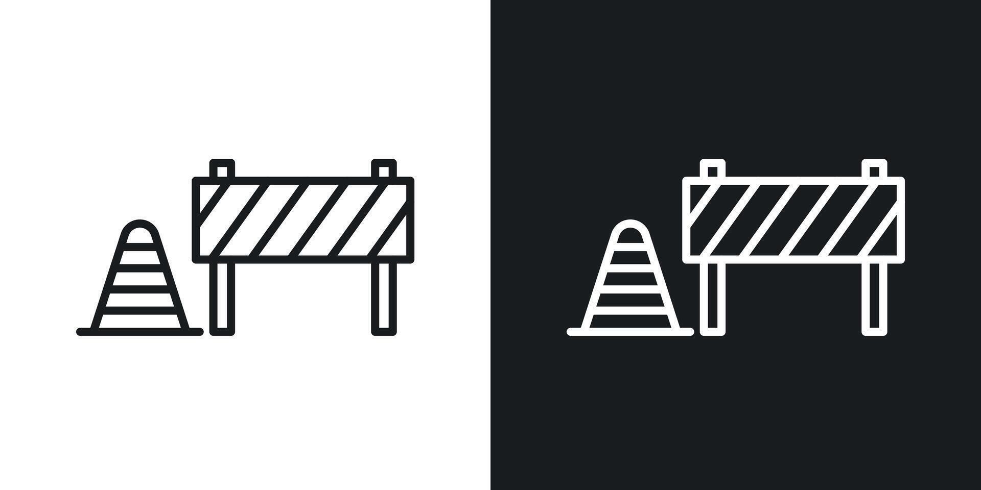 Roadblock vector icon