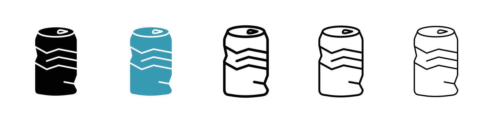 vacío lata soda icono vector