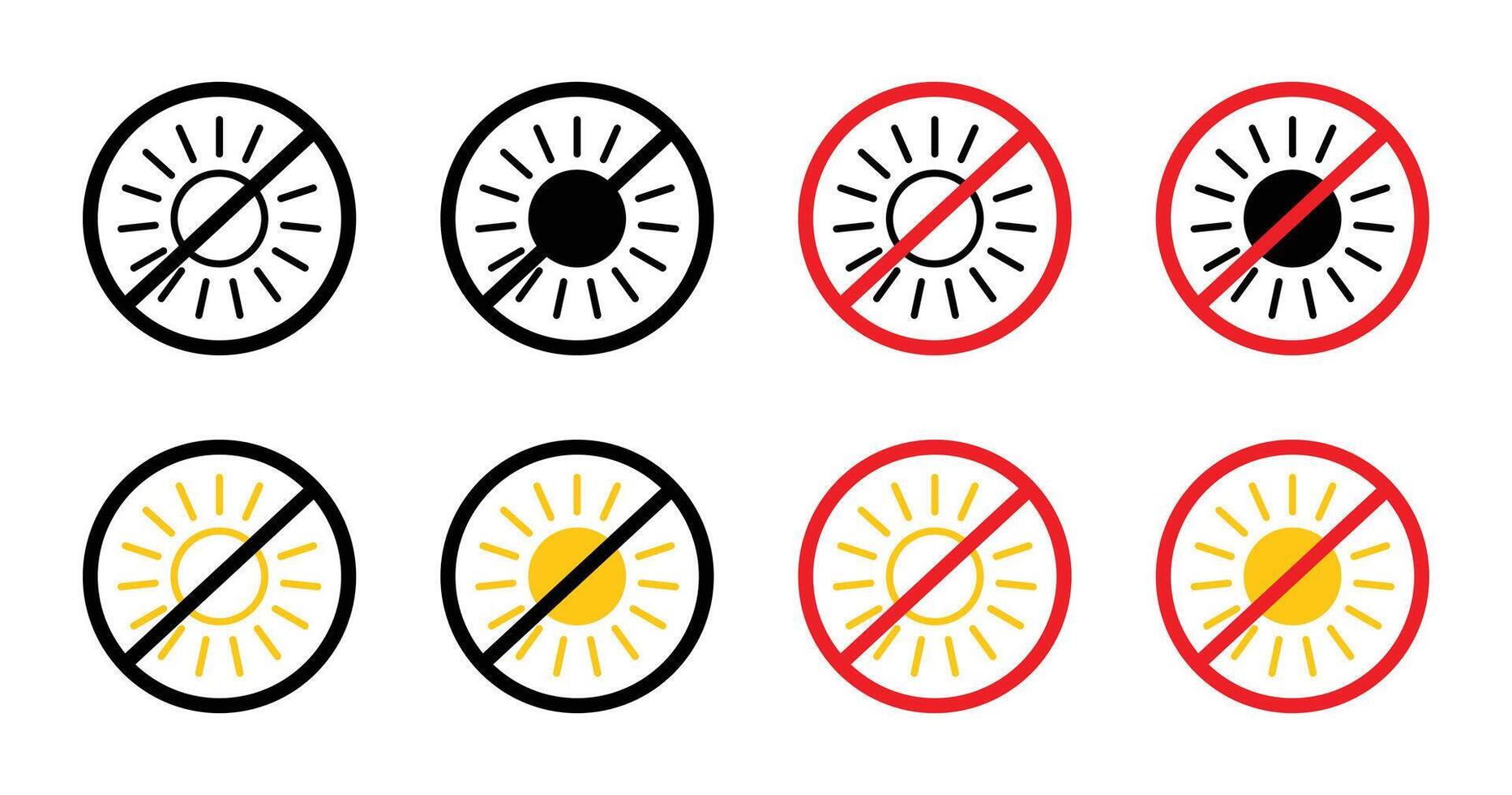 No sun icon vector