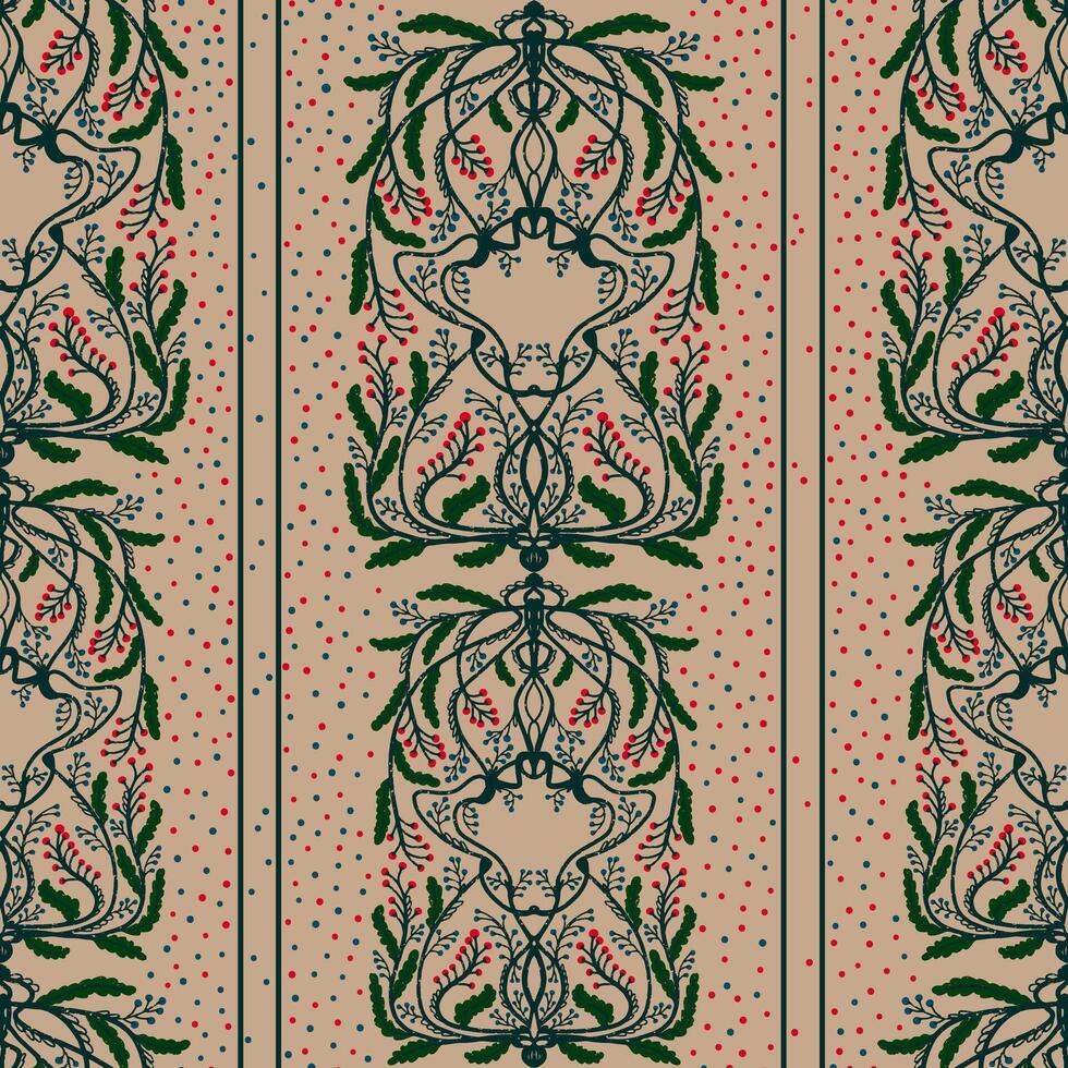 a pattern with a floral design on it vector