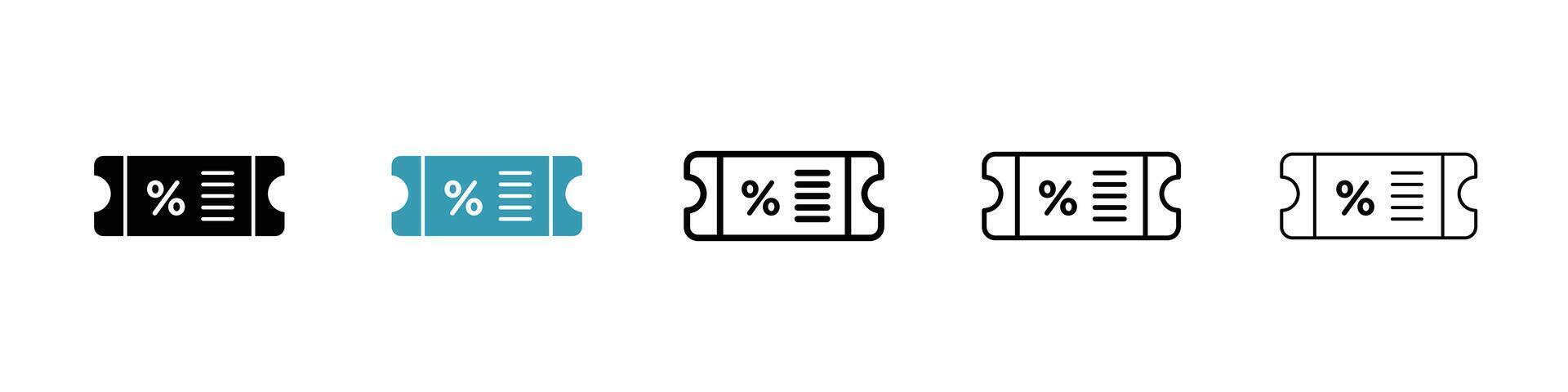 Discount voucher icon vector