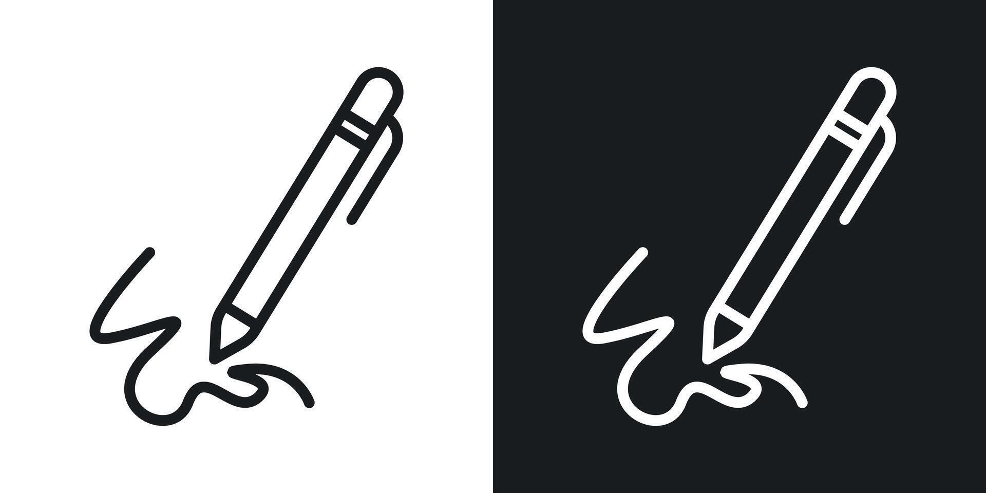 Signature vector icon