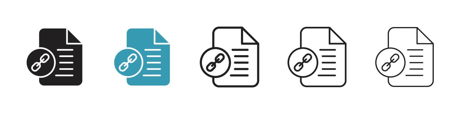 Document link icon vector