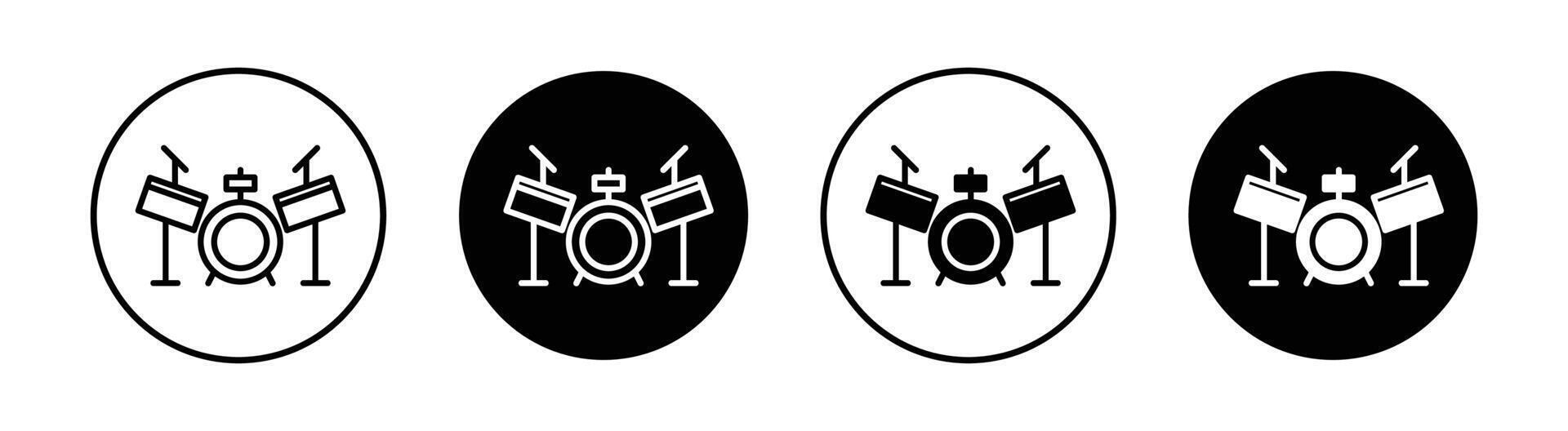 Drum set icon vector