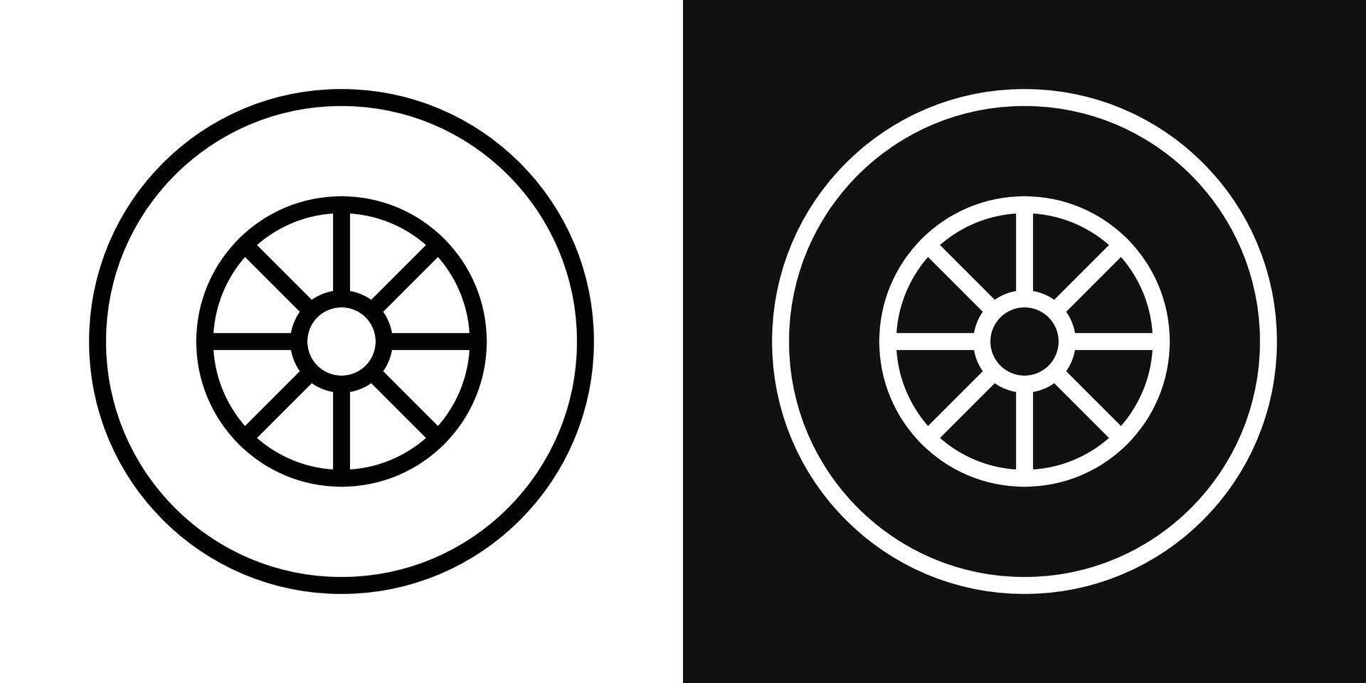 Car wheel icon vector