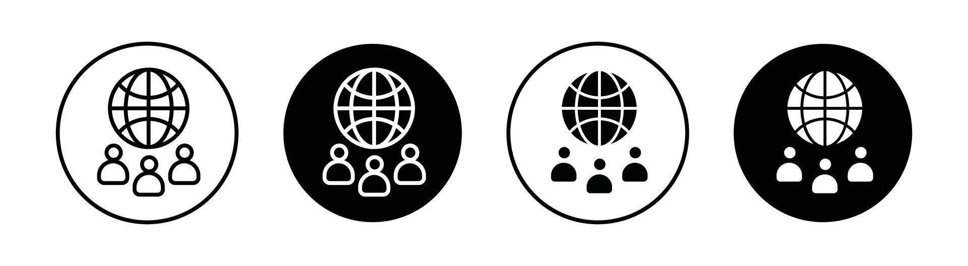 Clients worldwide icon vector