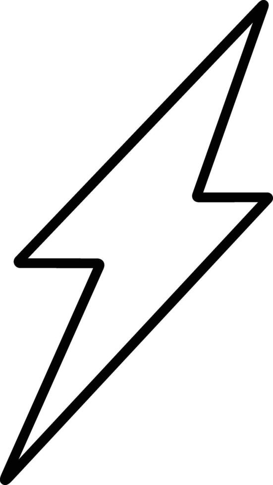 flash lightning bolt line icon. Electric power symbol. Energy sign, vector illustration. charge sign. Thunder strike electricity linear symbol. Thunderbolt flash. Powerful electrical discharge