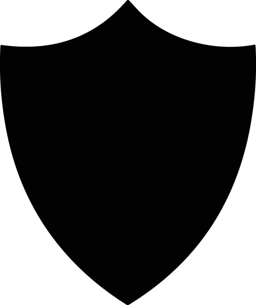 Protection or security shield. Badge quality symbol. Safeguard sign. Police badge shape. Design elements for concept of safety and protection. Vector illustration.