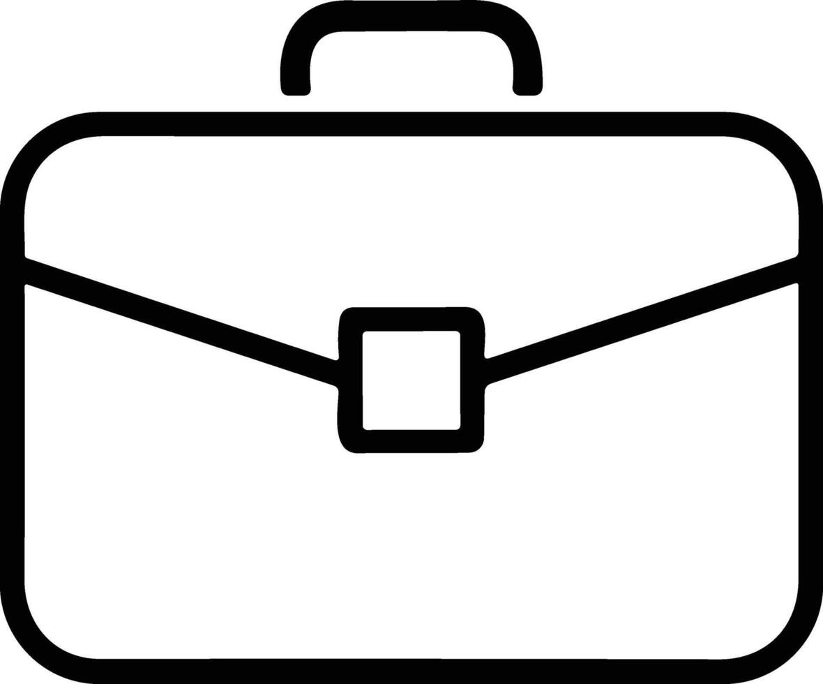 Briefcase vector icon. Bag or portfolio symbol. line sign. Simple vector illustration for graphic and web design.