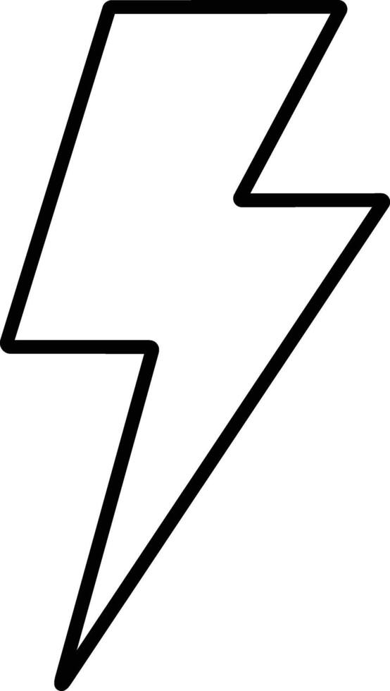 flash lightning bolt line icon. Electric power symbol. Energy sign, vector illustration. charge sign. Thunder strike electricity linear symbol. Thunderbolt flash. Powerful electrical discharge