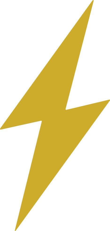 flash lightning bolt yellow icon. Electric power symbol. Energy sign, vector illustration. charge sign. Thunder strike electricity linear symbol. Thunderbolt flash. Powerful electrical discharge