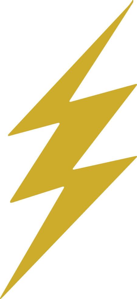 flash lightning bolt yellow icon. Electric power symbol. Energy sign, vector illustration. charge sign. Thunder strike electricity linear symbol. Thunderbolt flash. Powerful electrical discharge