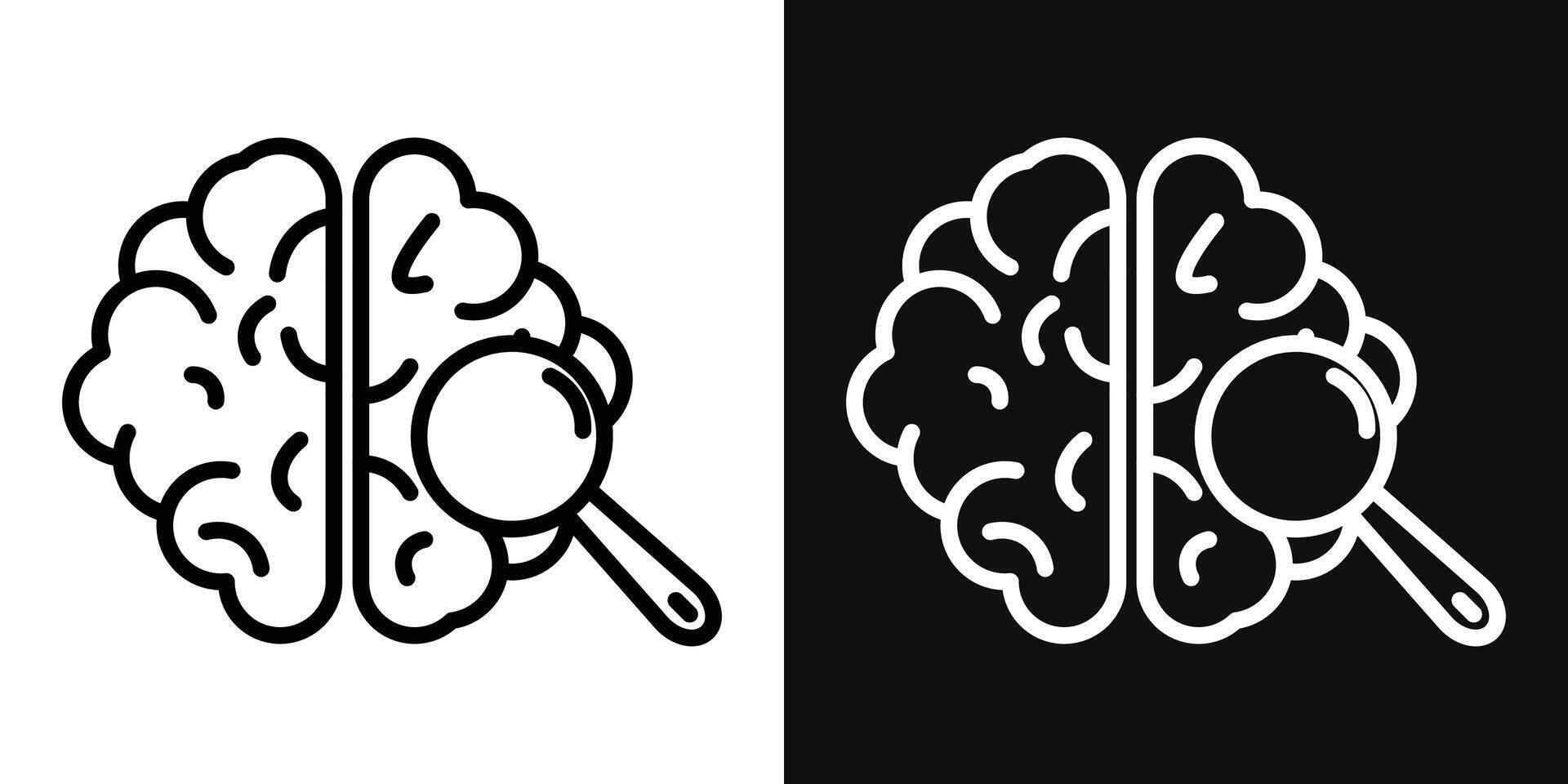 Mind research icon vector