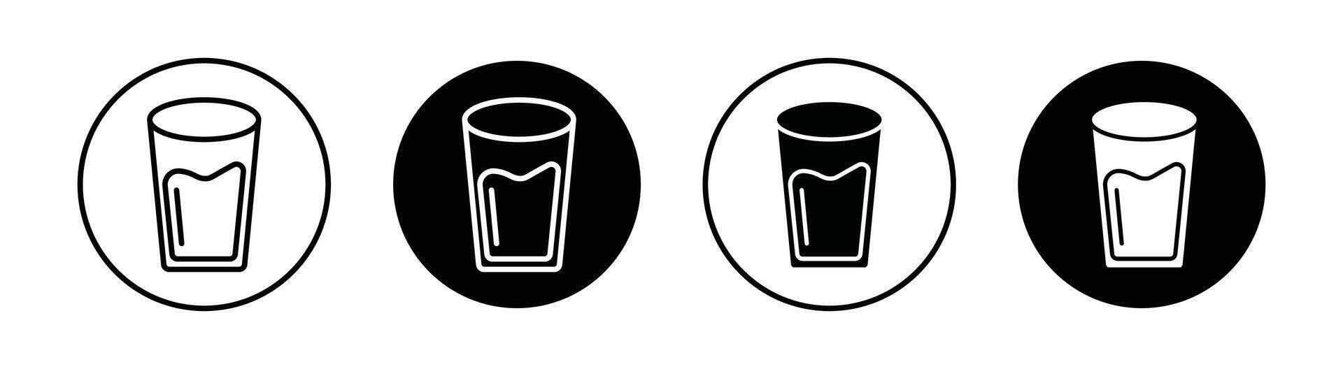 Water glass icon vector