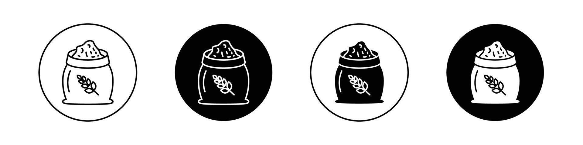 Flour bag icon vector