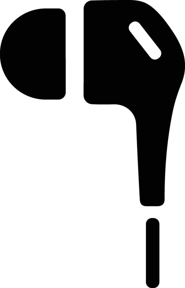 HandFree flat icon. Headphone wireless earphone symbol. Headset silhouette. Hand free. vector