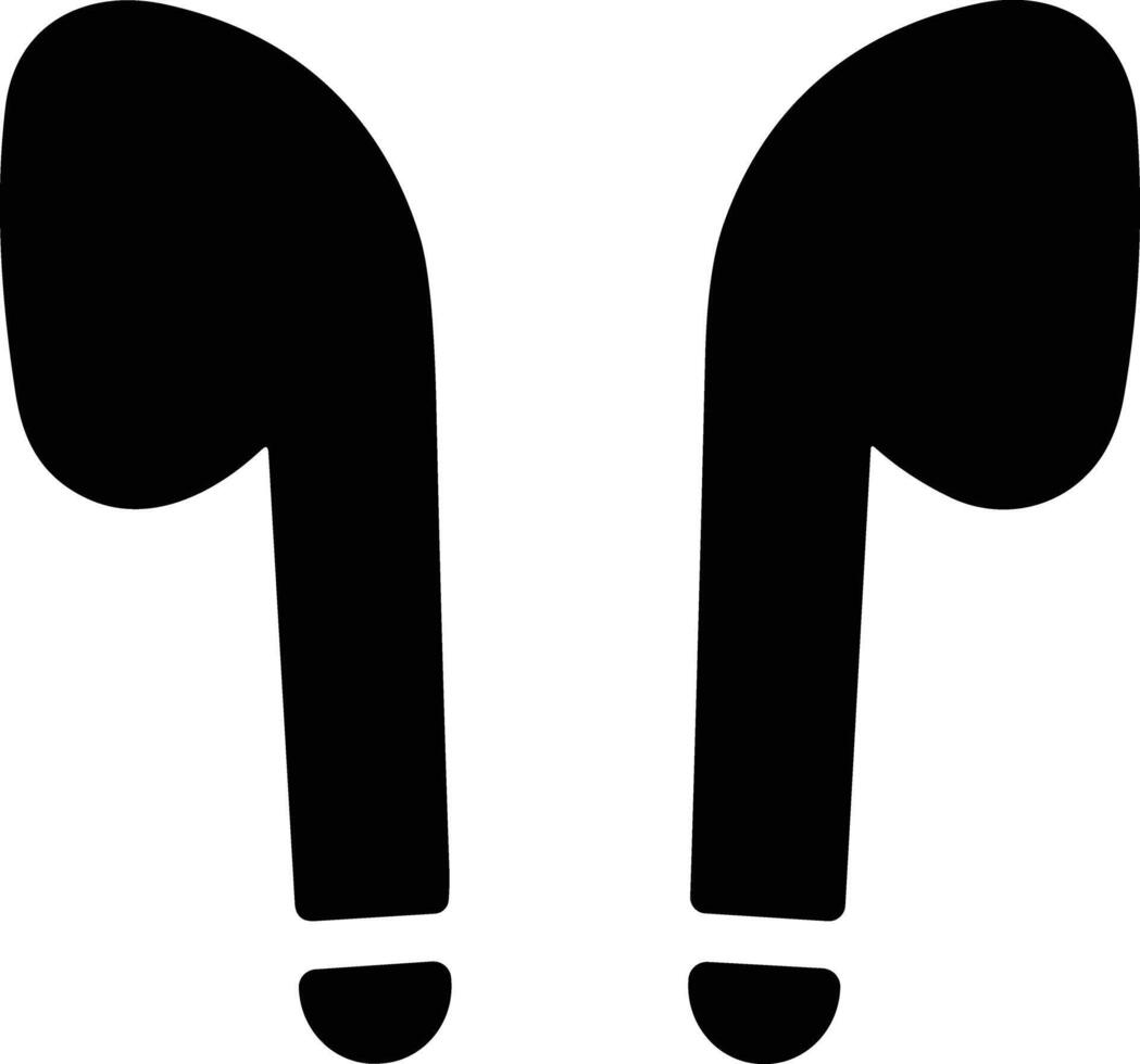 HandFree flat icon. Headphone wireless earphone symbol. Headset silhouette. Hand free. vector