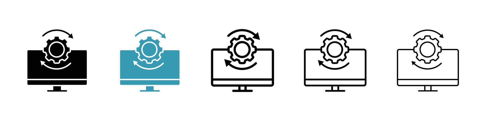 Data processing icon vector