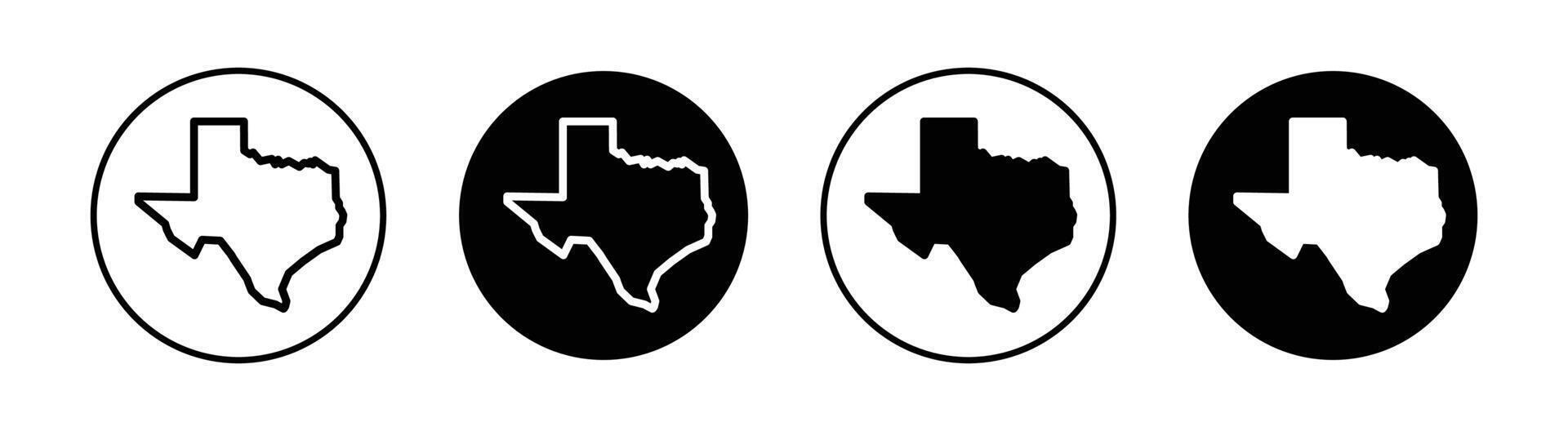 Texas map icon vector