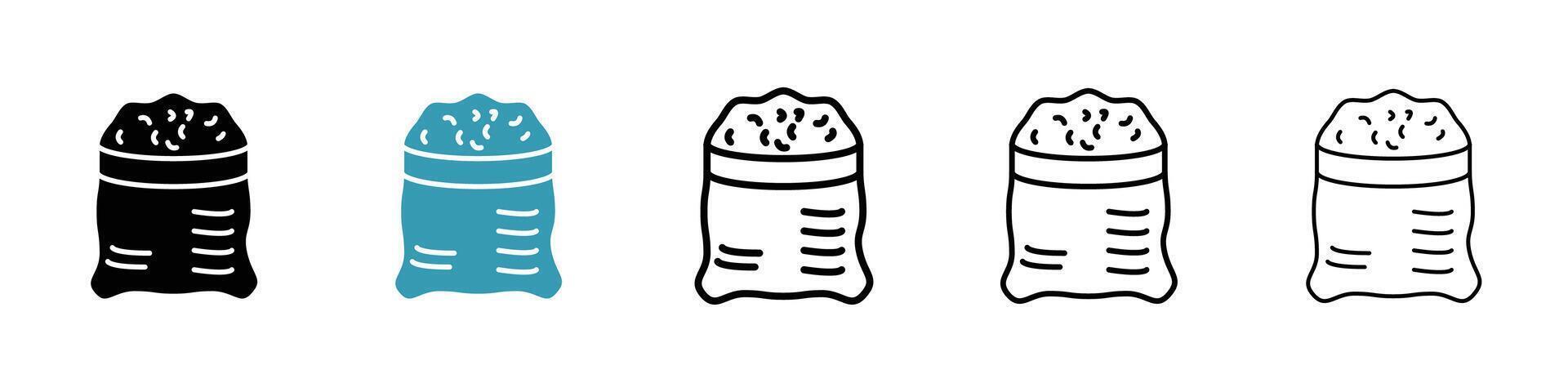 Flour bag icon vector