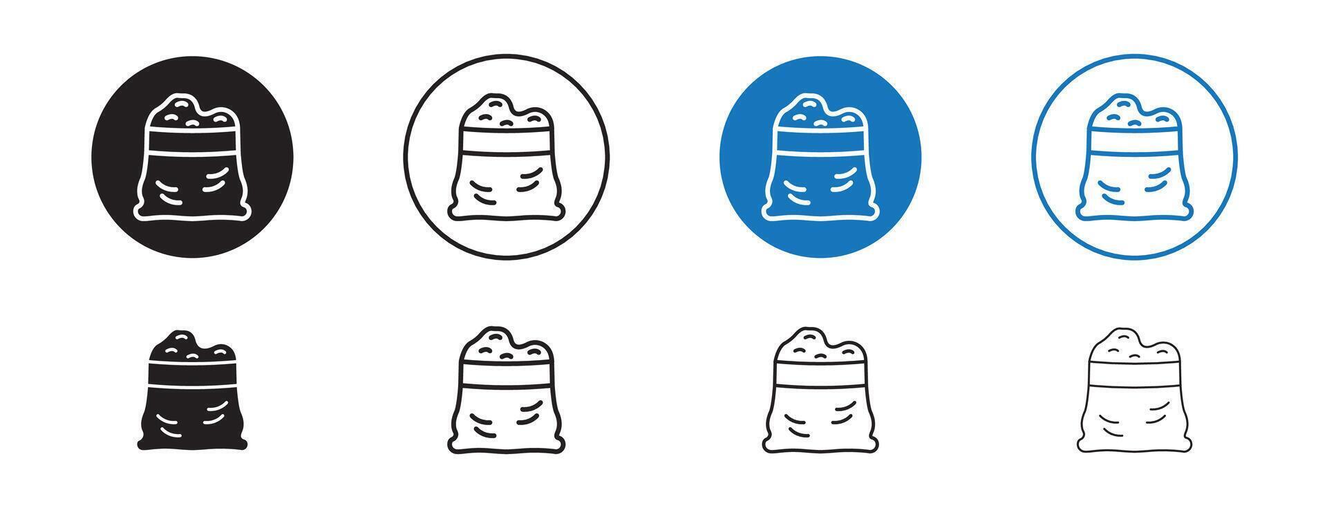 Flour bag icon vector