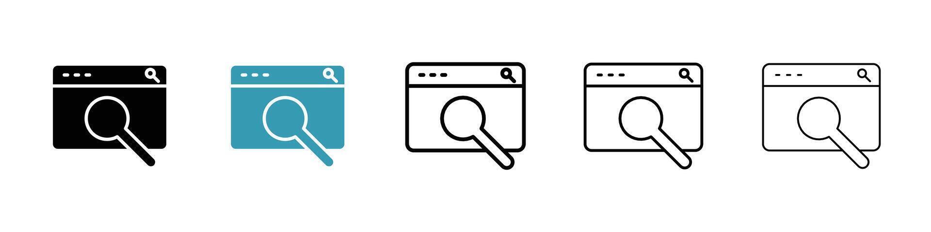 icono de búsqueda web vector