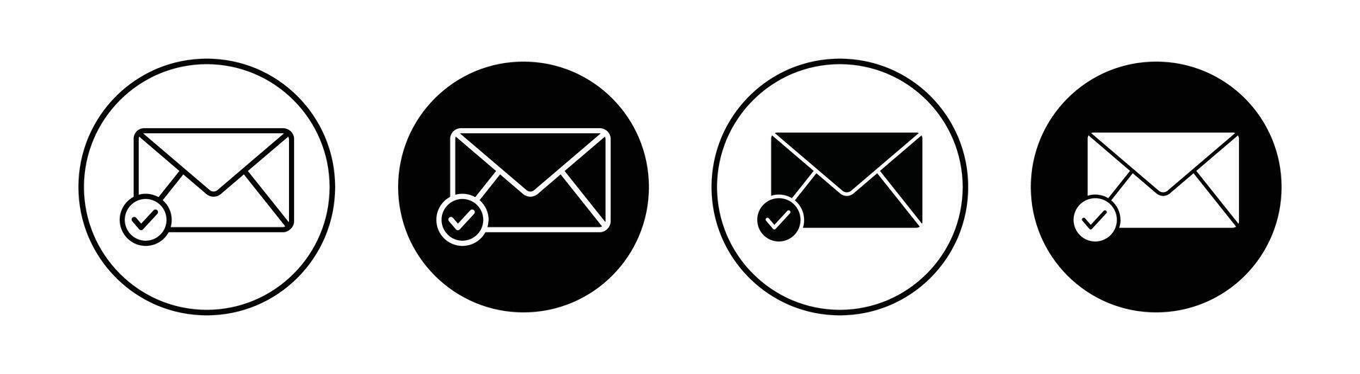 Approved message icon vector