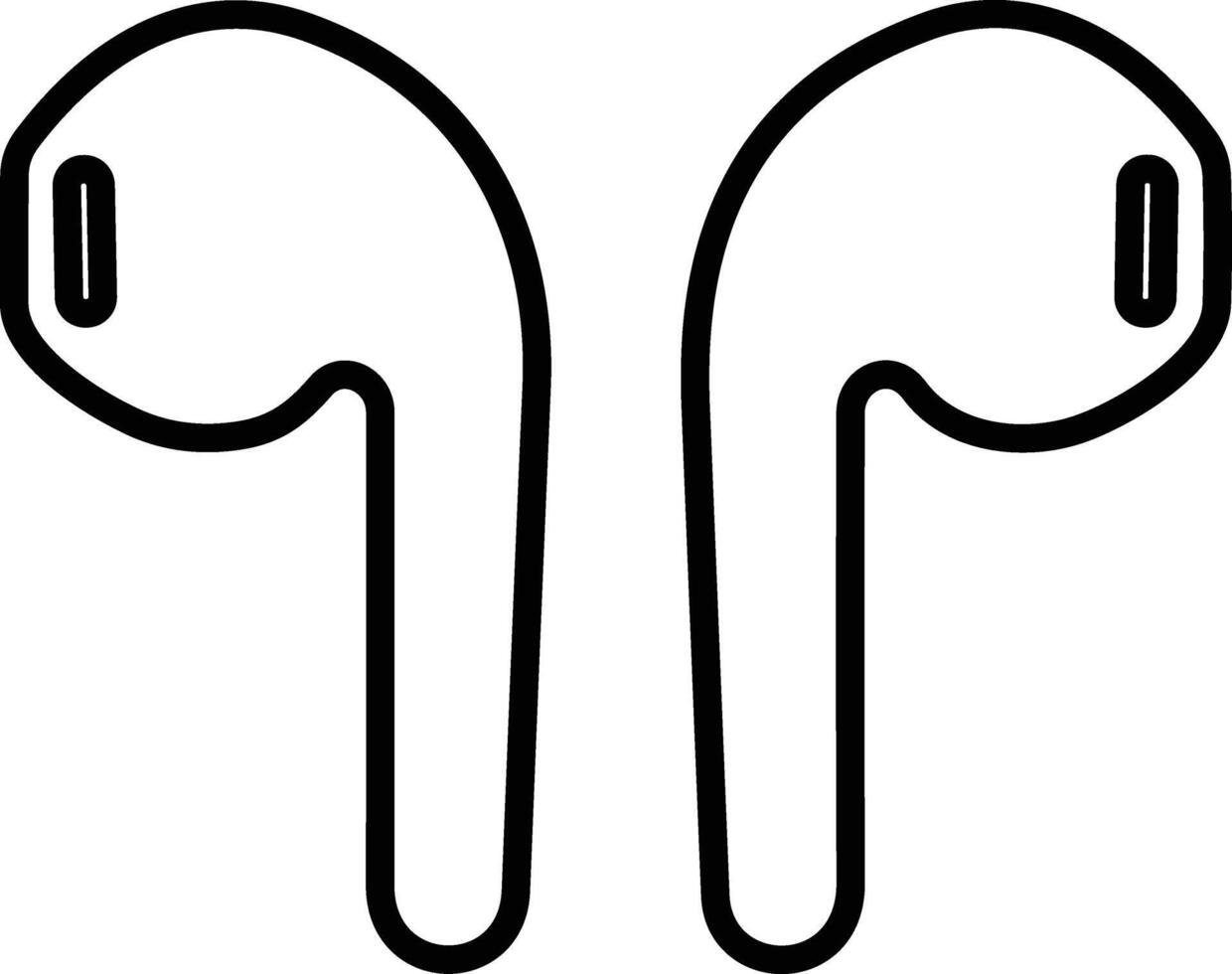 HandFree line icon. Headphone wireless earphone symbol. Headset silhouette. Hand free. vector